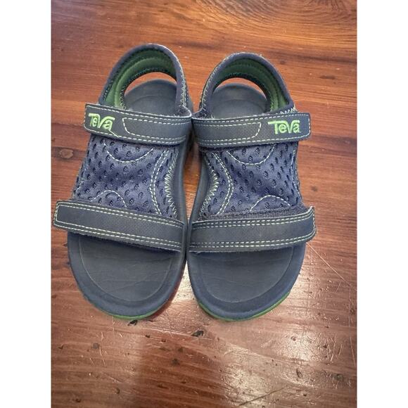 Teva Psyclone Toddler boys Sandal Navy/green size 9 EUC - Picture 1 of 7